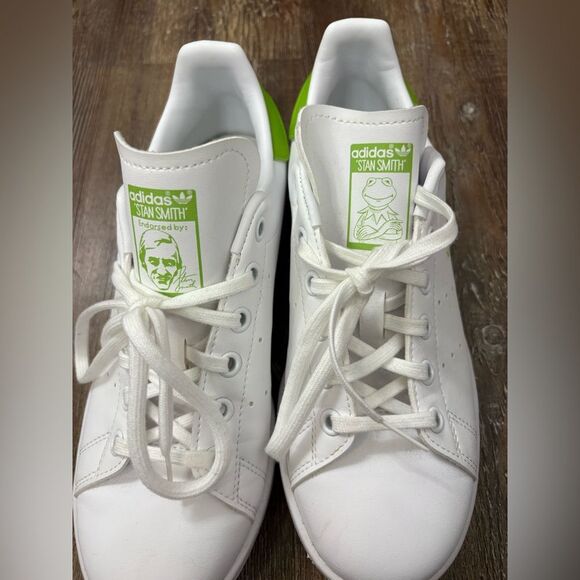 Adidas Kermit The Muppets Stan Smith Disney White/Green Sneakers Size 5 - Picture 5 of 8